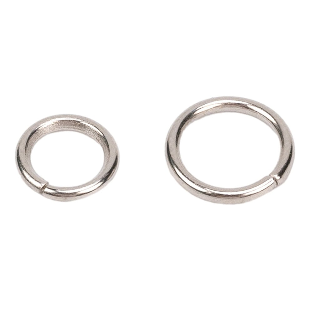 Inele simple metalice deschise - argintiu (1 kg) - CraftUp