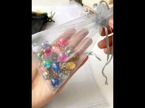 Săculeți organza cu șnur satin 9x12cm (set 100 buc)