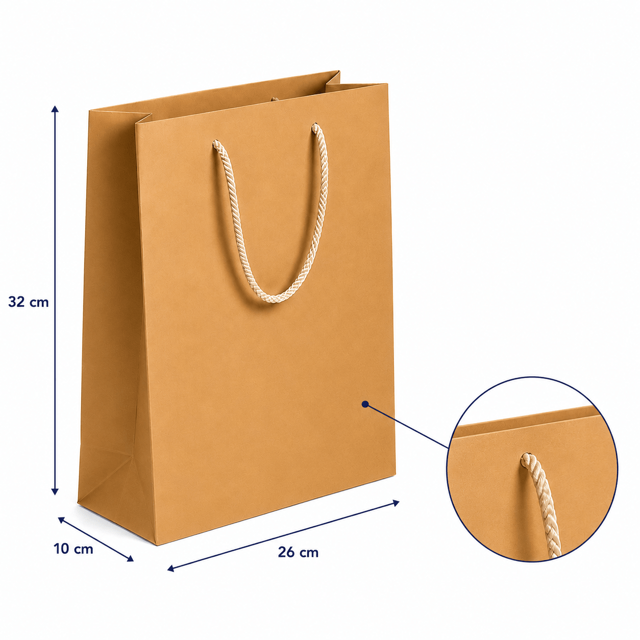 Pungi cadou dreptunghiulare uni - auriu (set 12 buc) - CraftUp