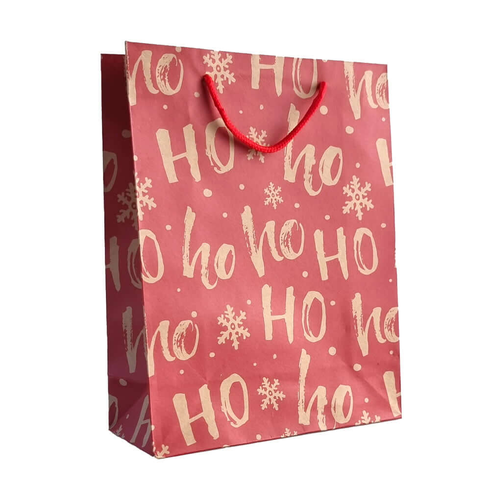 Pungi cadou kraft Crăciun model aleatoriu (set 12 buc) - CraftUp