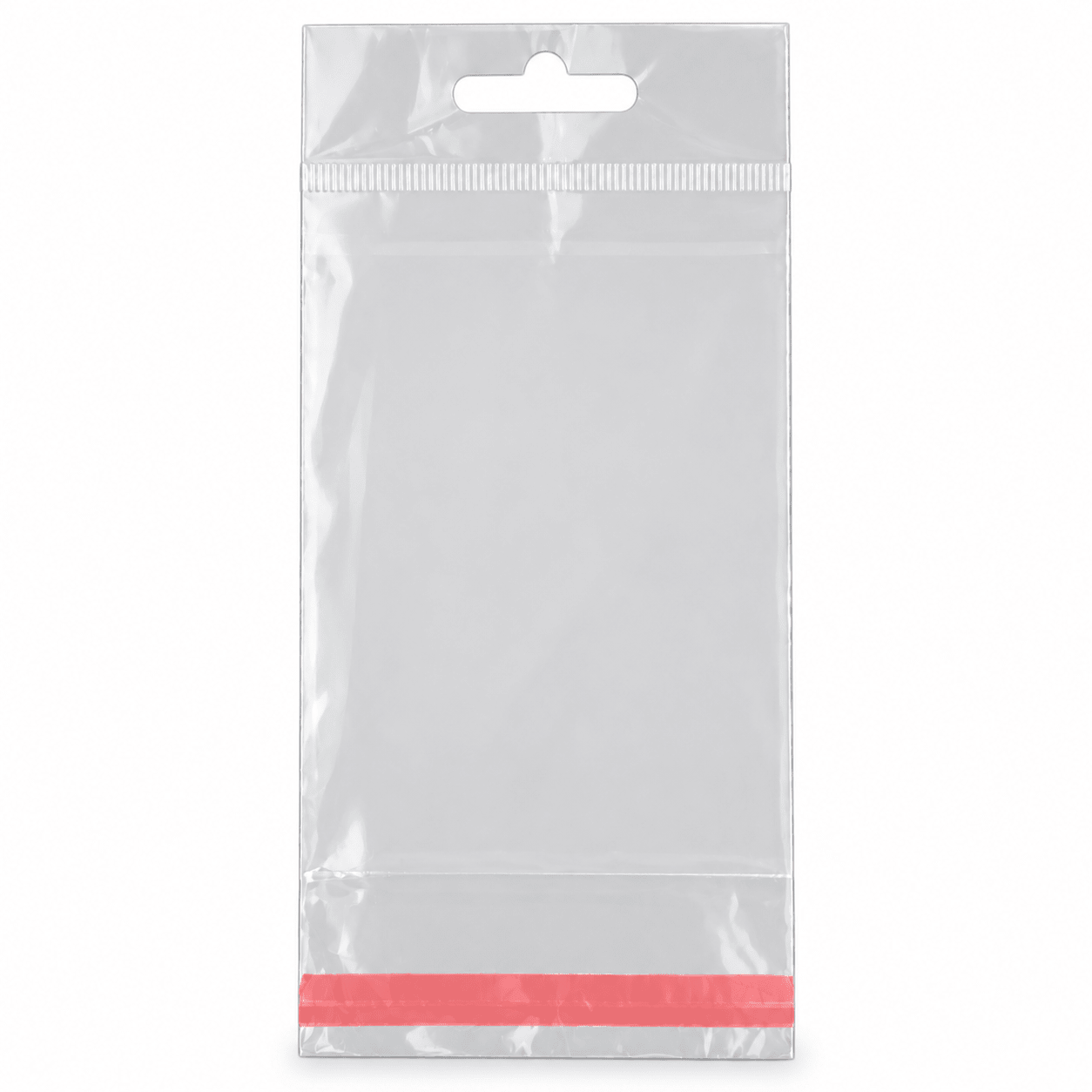 Pungi cu agățătoare și clapetă adezivă - transparent (set 1000 buc) - CraftUp