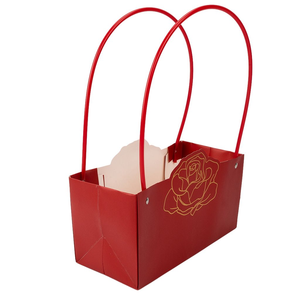 Pungi de cadou cu design trandafir (set 10 buc) - CraftUp