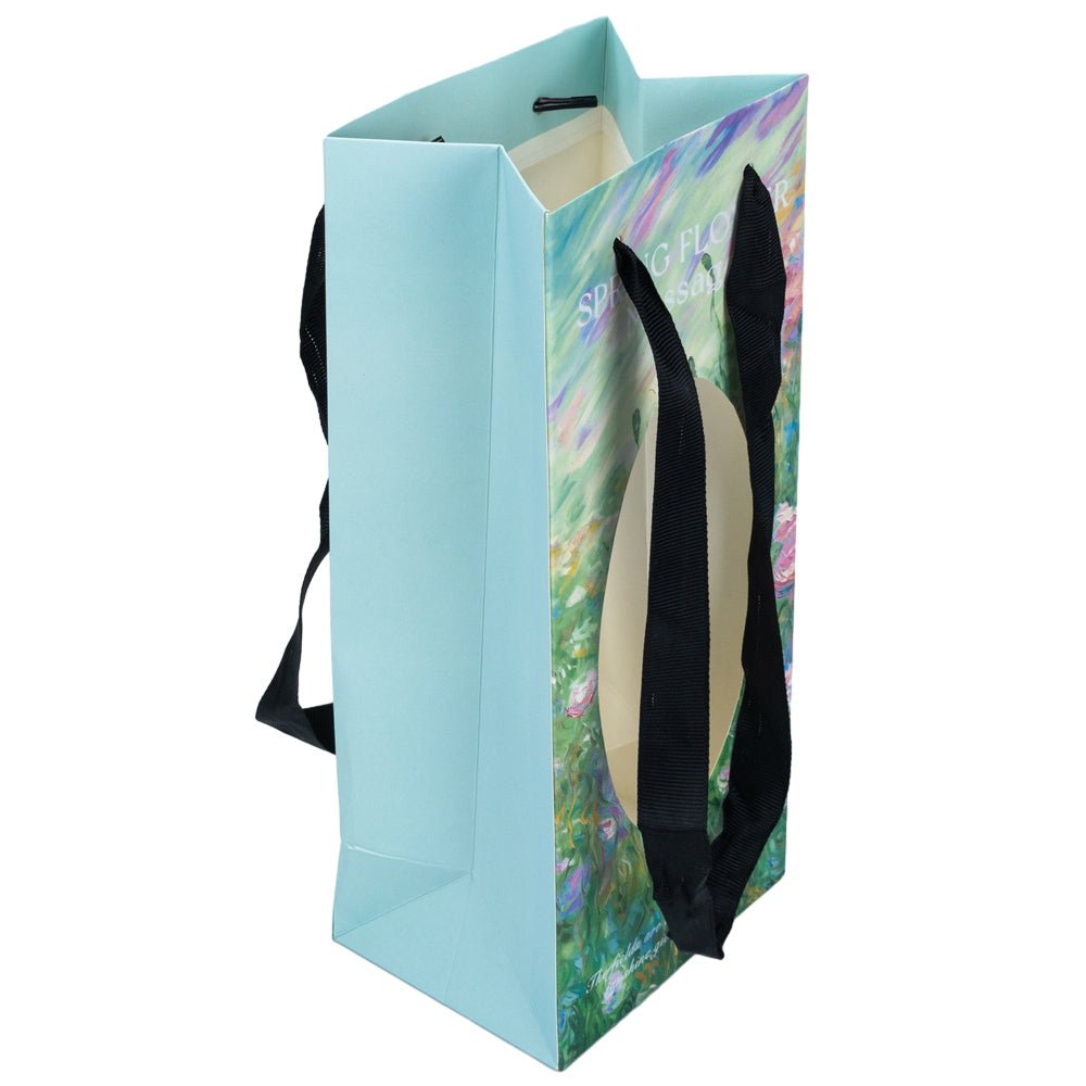 Pungi hârtie cu imprimeu floral și text (set 10 buc) - CraftUp