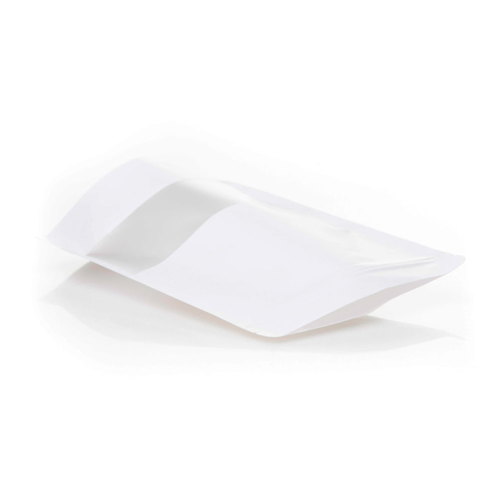 Pungi stand up reutilizabile cu fereastră și fermoar - alb (set 50 buc) - CraftUp