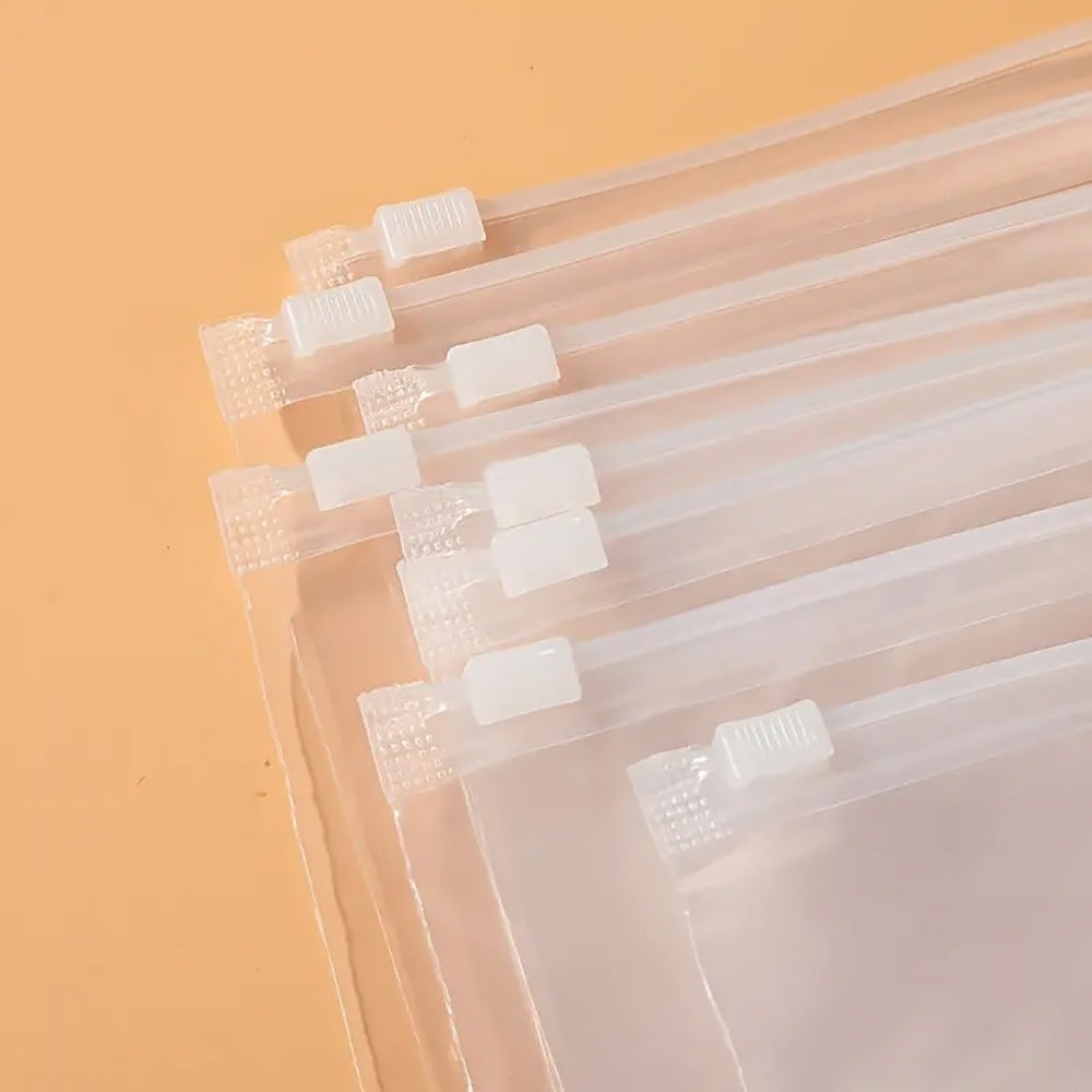 Pungi transparente reutilizabile cu închidere tip cursor (set 50 buc) - CraftUp