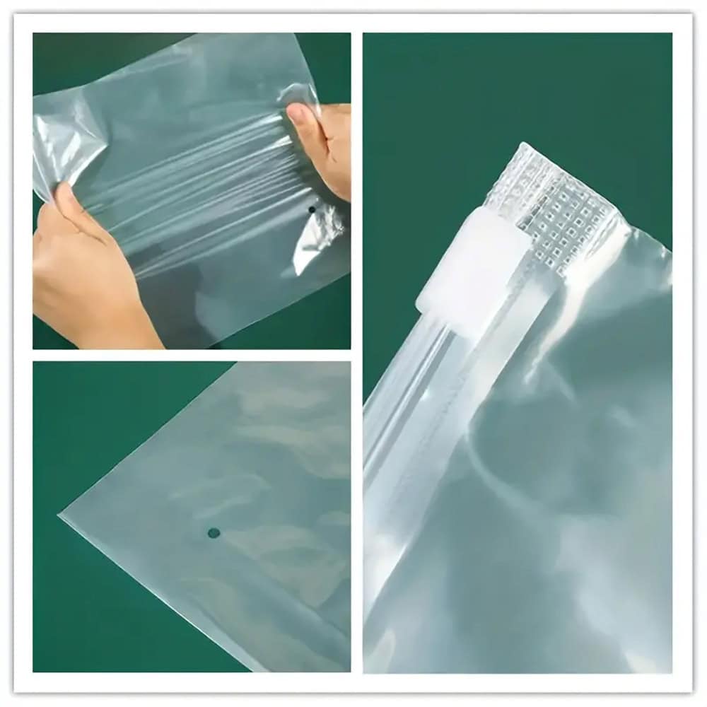 Pungi transparente reutilizabile cu închidere tip cursor (set 50 buc) - CraftUp
