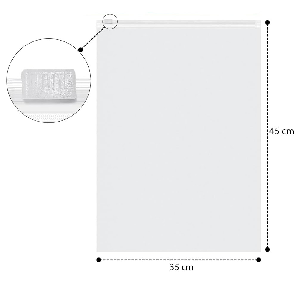 Pungi transparente reutilizabile cu închidere tip cursor (set 50 buc) - CraftUp