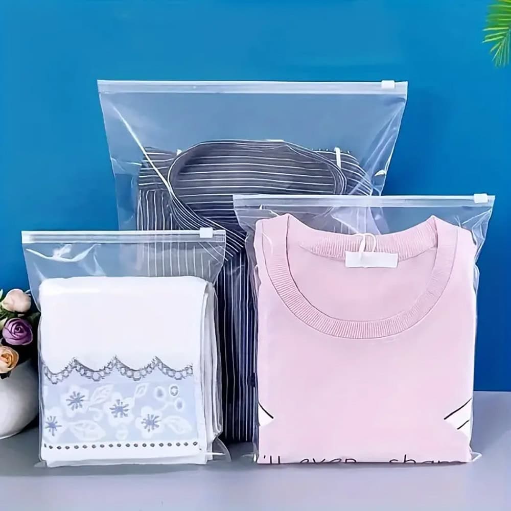 Pungi transparente reutilizabile cu închidere tip cursor (set 50 buc) - CraftUp