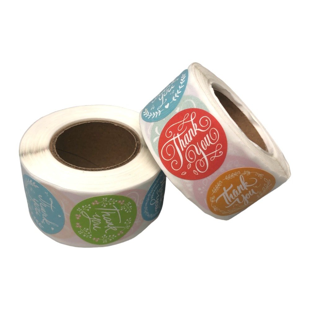 Rolă 500 stickere rotunde 2.5cm - mix modele 4 - CraftUp