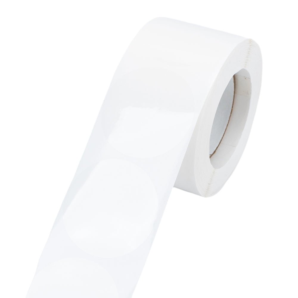Rola cu stickere rotunde transparente (500 buc/rola) - CraftUp