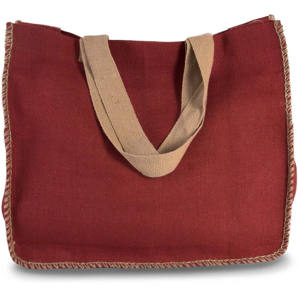 Sacosă textil cu cusături contrastante - roșu - CraftUp