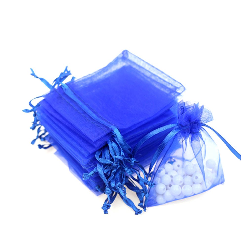 Săculeți organza cu șnur satin 12x17cm (set 100 buc) - CraftUp