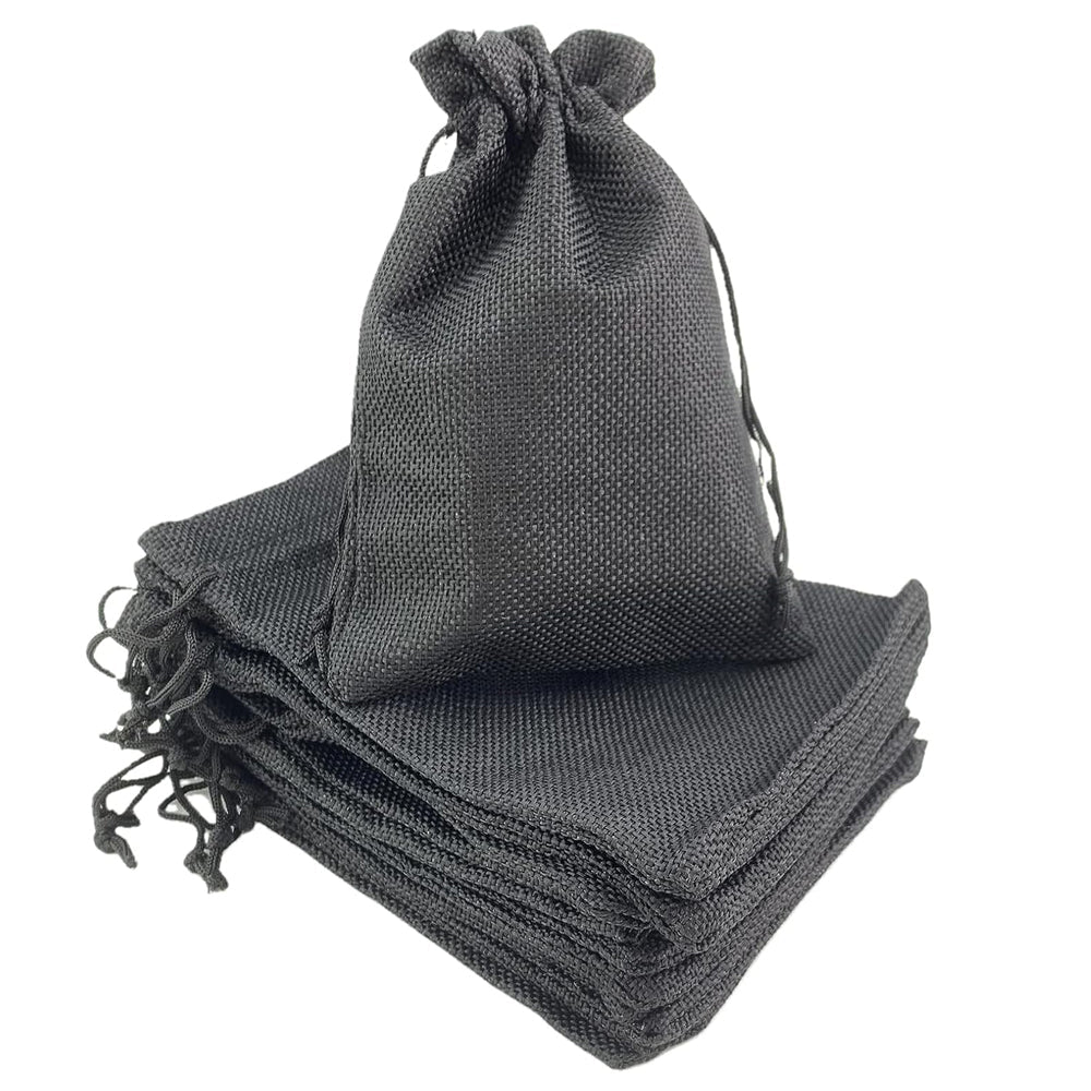 Săculeți țesătură sac cu sfoară 9x12cm (set 50 buc) - CraftUp