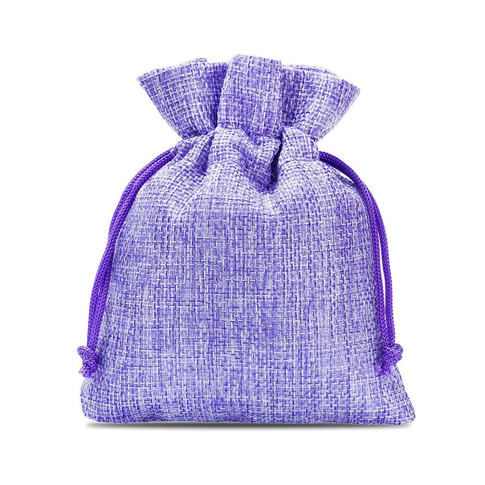 Săculeți țesătură sac cu sfoară 9x12cm (set 50 buc) - CraftUp