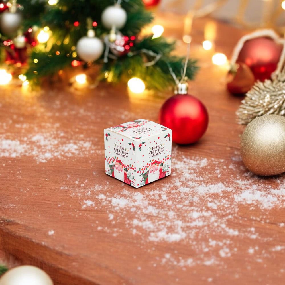Set 24 cutii mici pătrate de Crăciun 6 modele diferite - multicolor - CraftUp