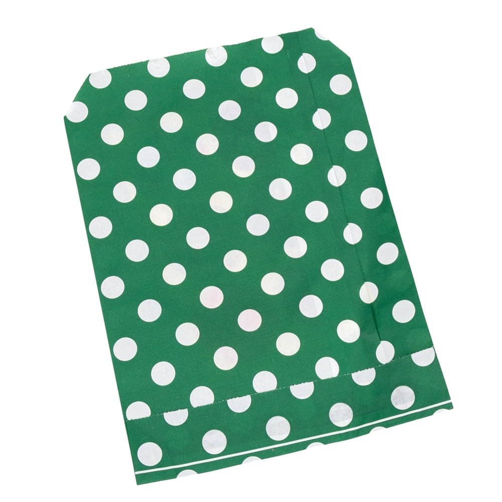 Set 24 pungi de Crăciun 4 modele cu buline sau dungi și stickere - CraftUp