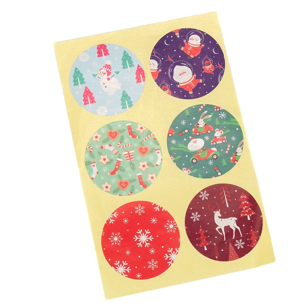 Set 24 pungi de Crăciun 4 modele cu buline sau dungi și stickere - CraftUp