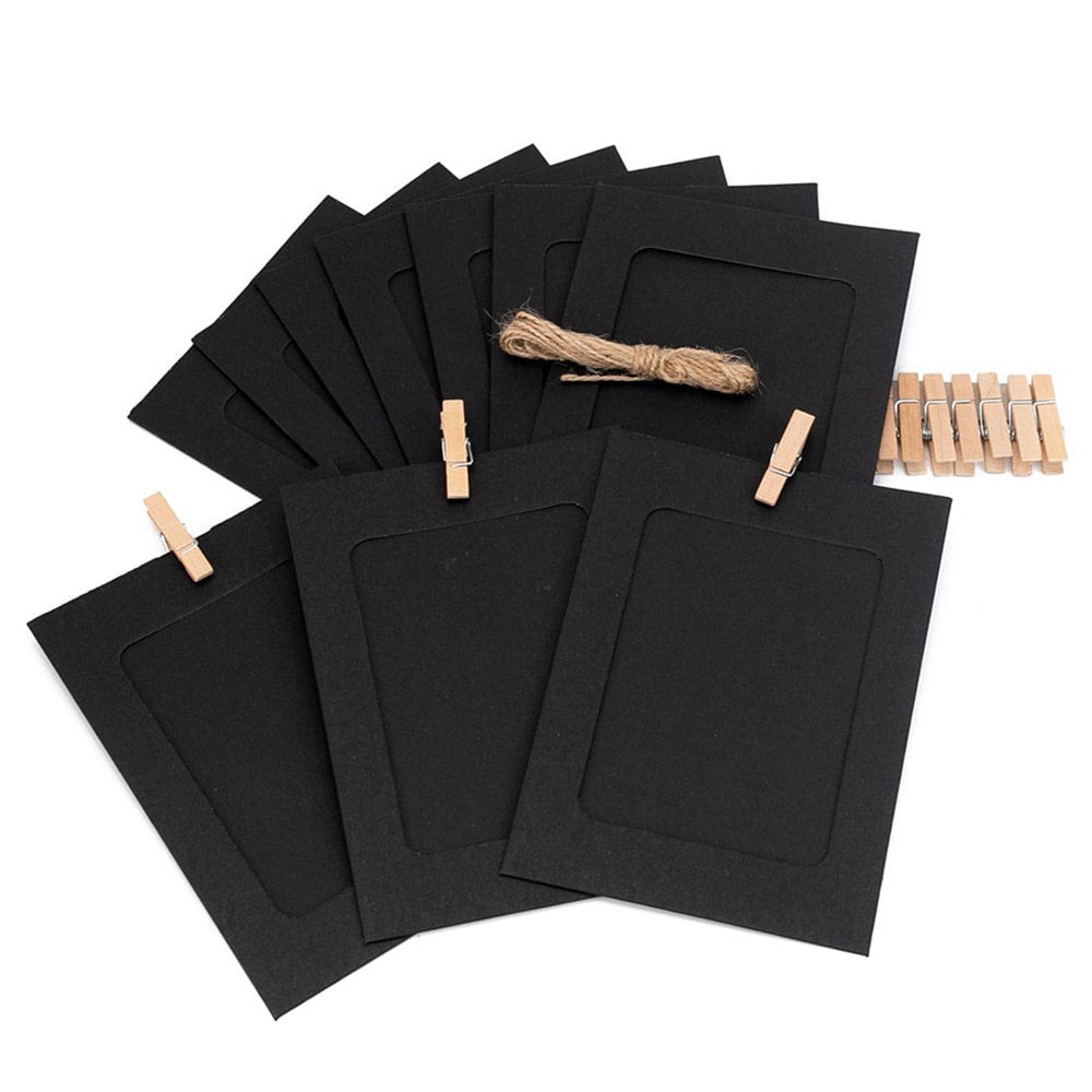 Set rame foto ghirlandă negru - CraftUp