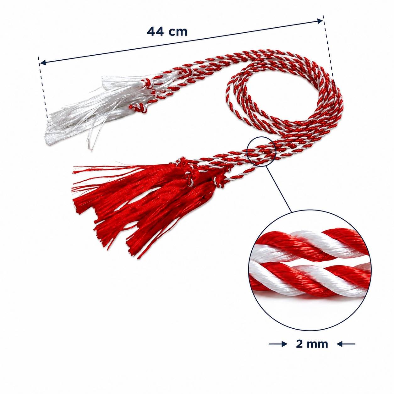 Șnur marțișor gros 44cm (set 100 buc) - CraftUp