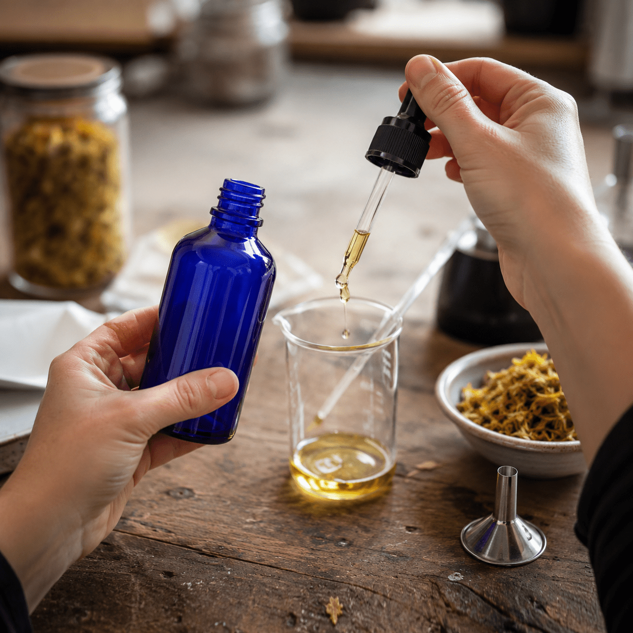 Sticluță albastră lucioasă reutilizabilă cu pipetă - 100ml - CraftUp