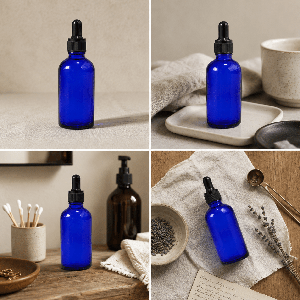 Sticluță albastră lucioasă reutilizabilă cu pipetă - 100ml - CraftUp