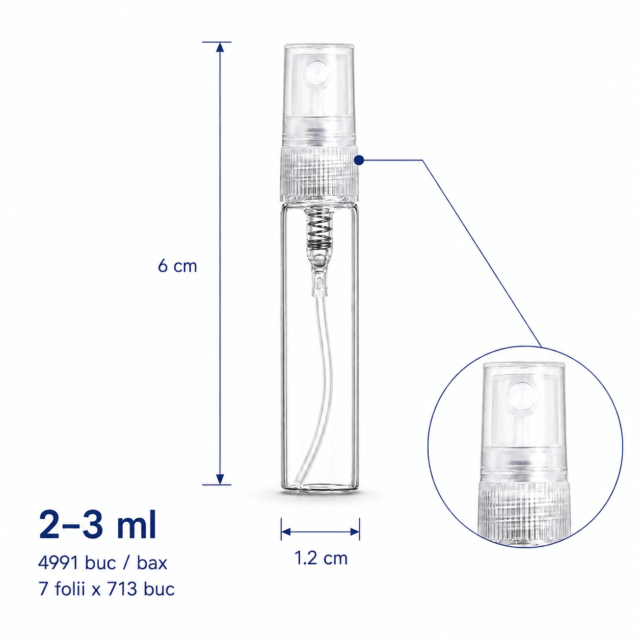Sticluță transparentă reutilizabilă cu spray și capac - CraftUp