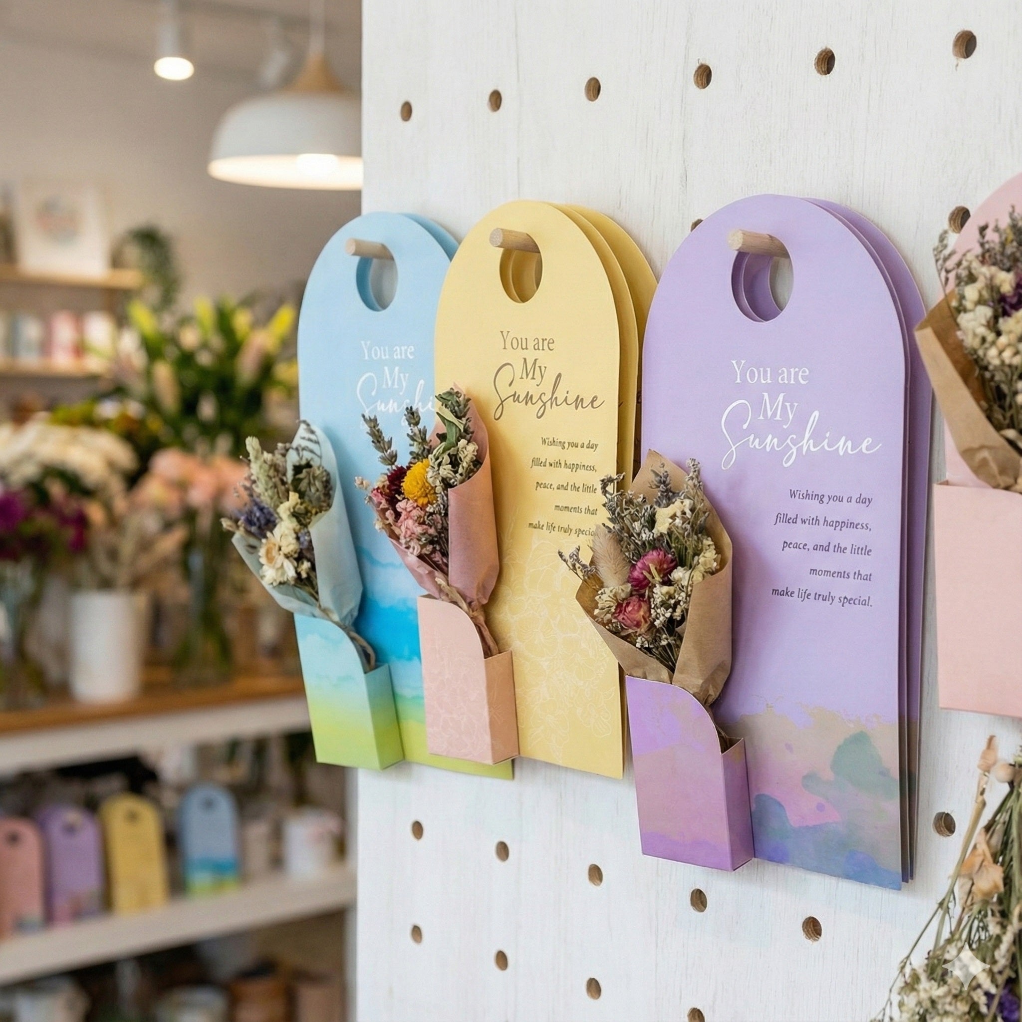 Suport înalt pentru flori "You are My Sunshine" (set 10 buc) - CraftUp