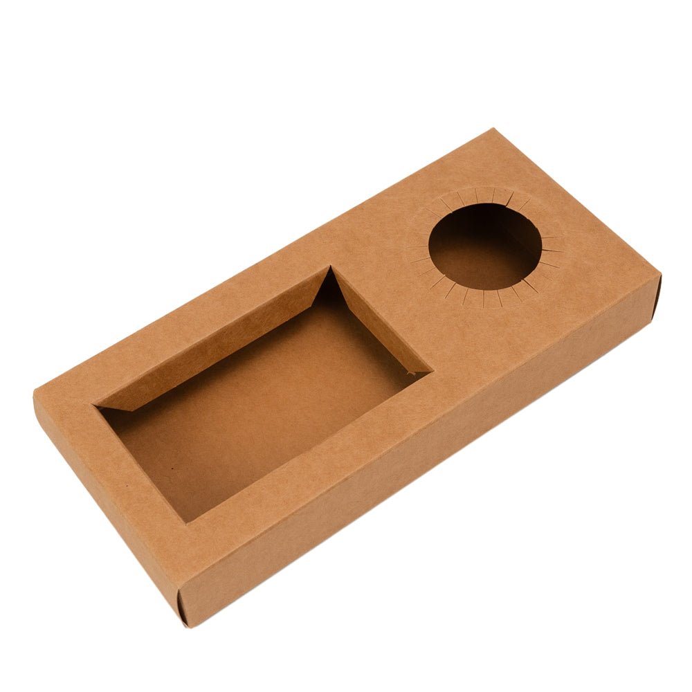 Tavă cu 2 inserții - un pahar și o tăviță - Kraft (set 50 buc) - CraftUp