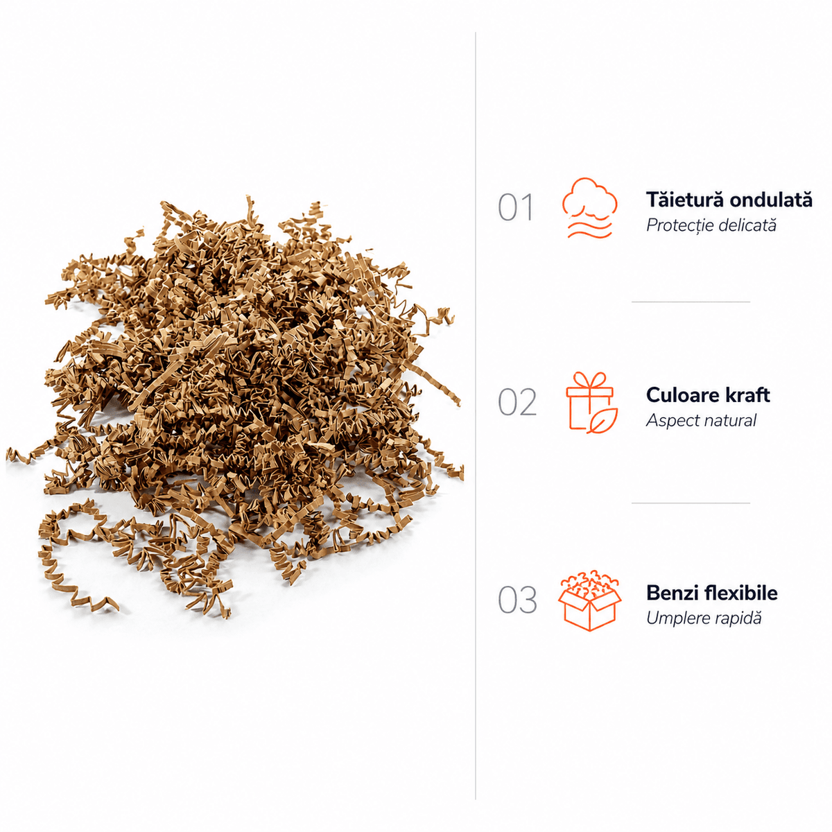 Umplutură cadouri Sizzlepak - kraft (cutie 2,5kg) - CraftUp