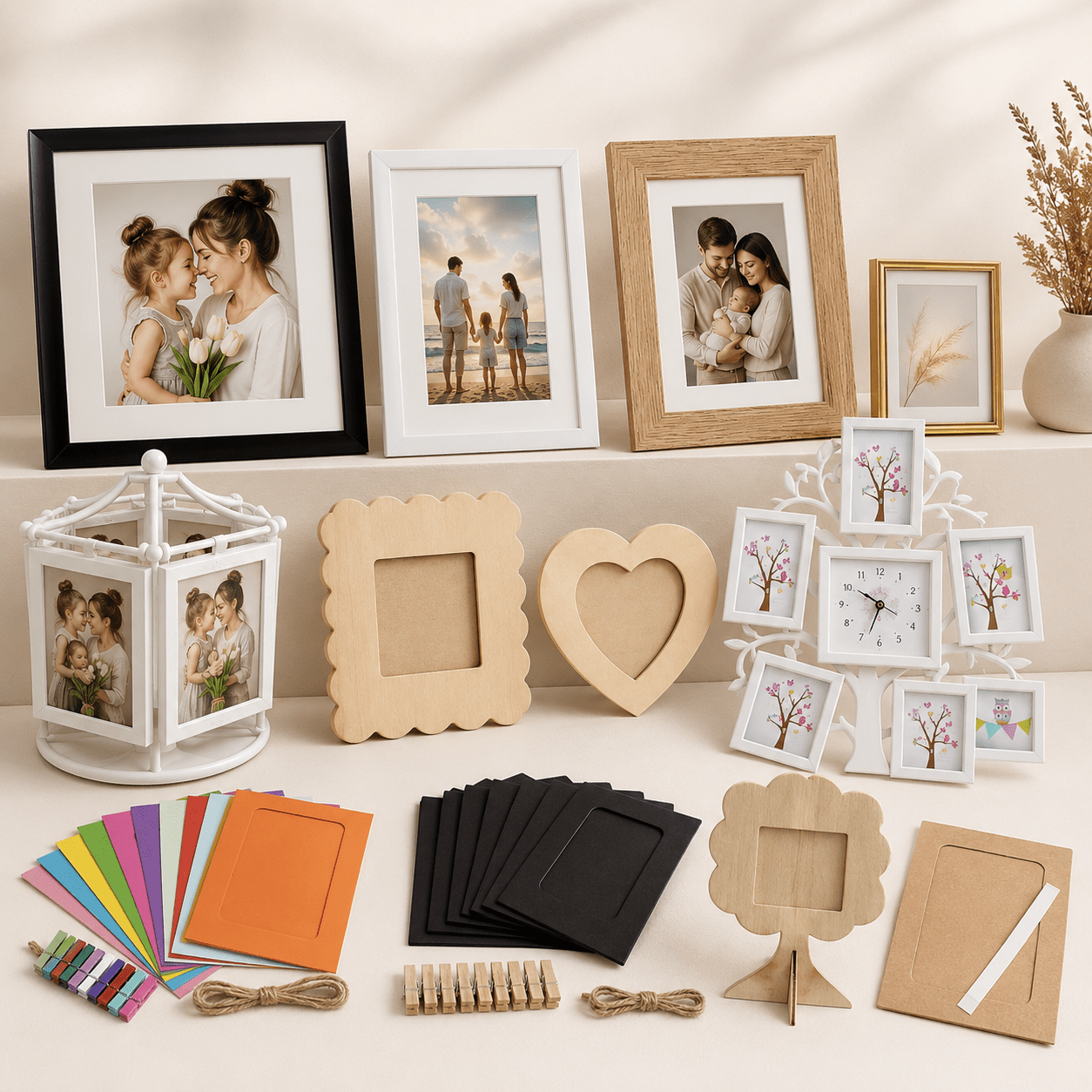Rame foto handmade - lemn, sticlă, multiple poze | CraftUp