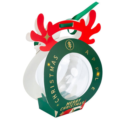 Cutie Crăciun rotundă cu glob transparent (set 25 buc)