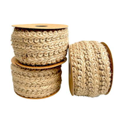 Bandă iută dublu împletită - 10mm x 5m 4 - craftup.ro