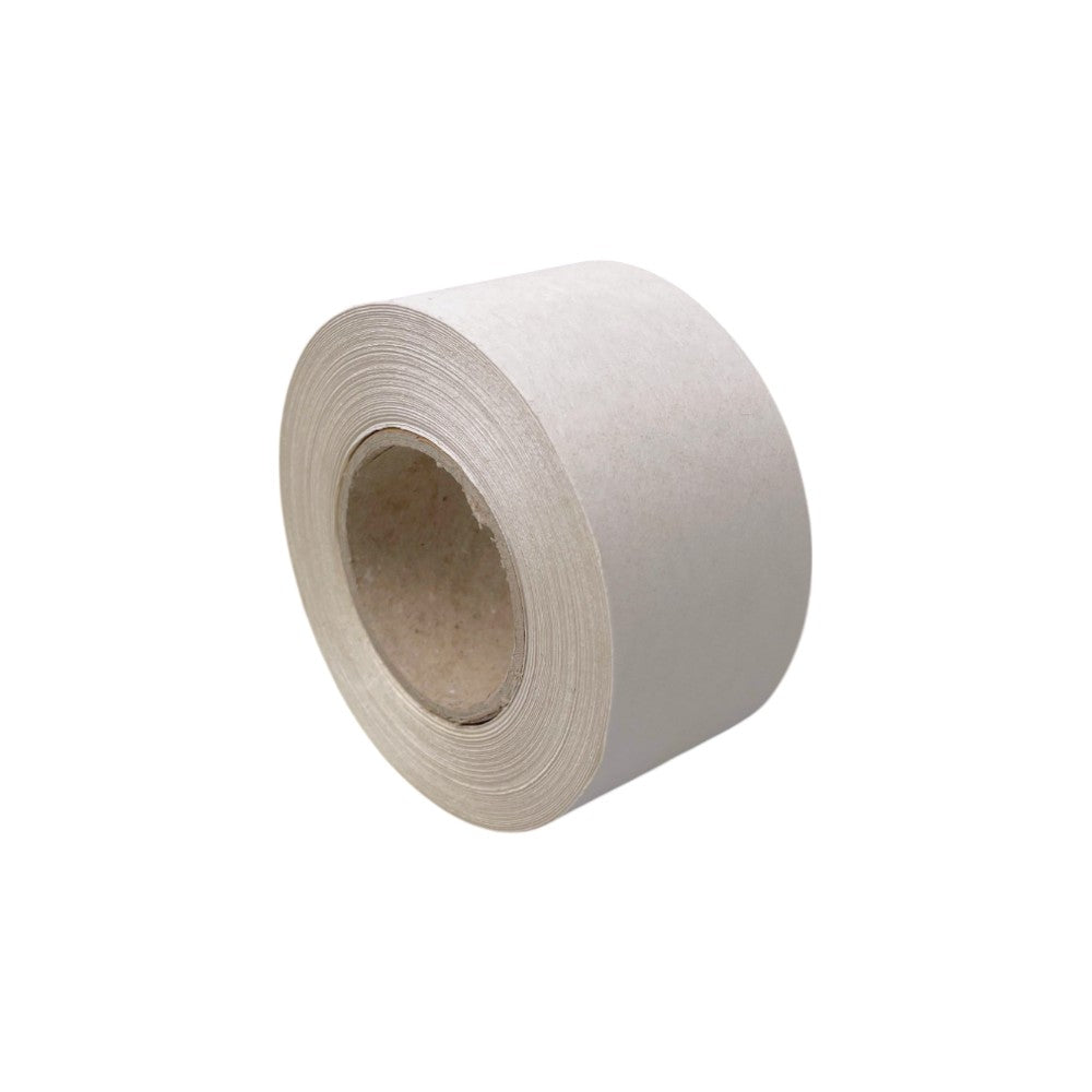 Bandă adezivă umectibilă din hârtie - alb - 50mm x 50m