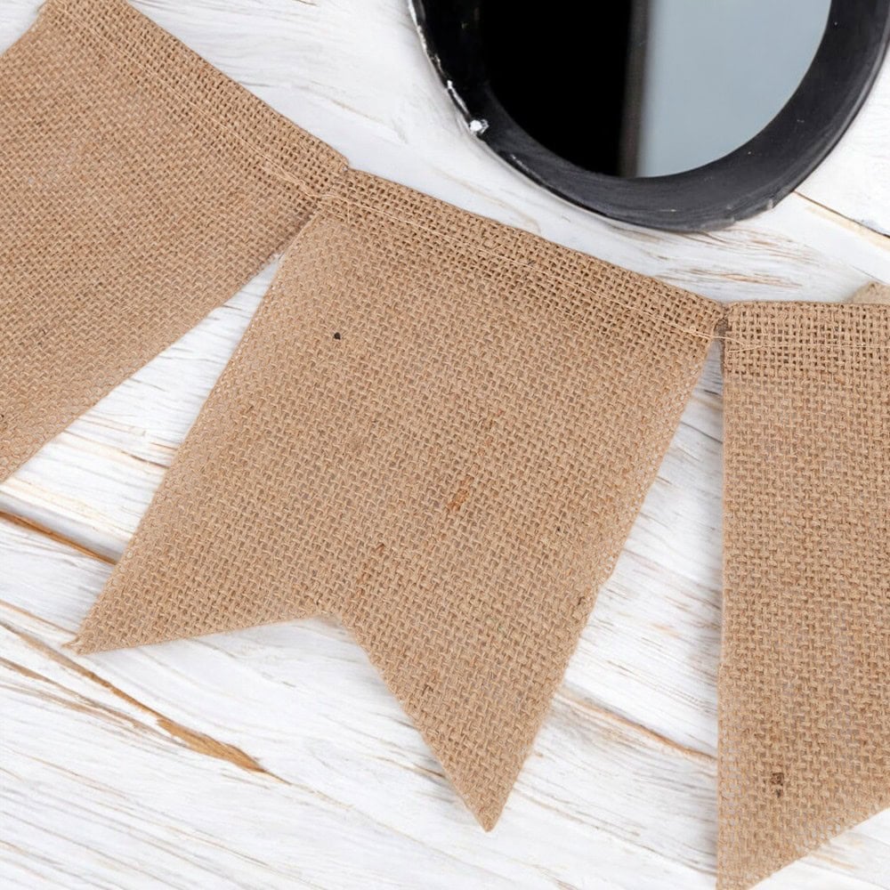 Banner dreptunghiular iută cu sfoară - maro 4 - craftup.ro