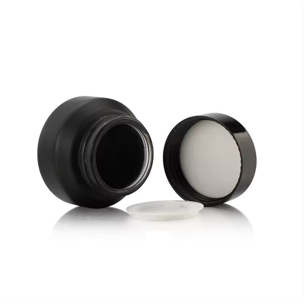 Borcan negru mat cu capac 100ml