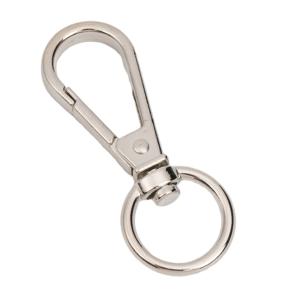 Carabină breloc cu cap rotativ - model 2 argintiu (set 100 buc) 3 - craftup.ro
