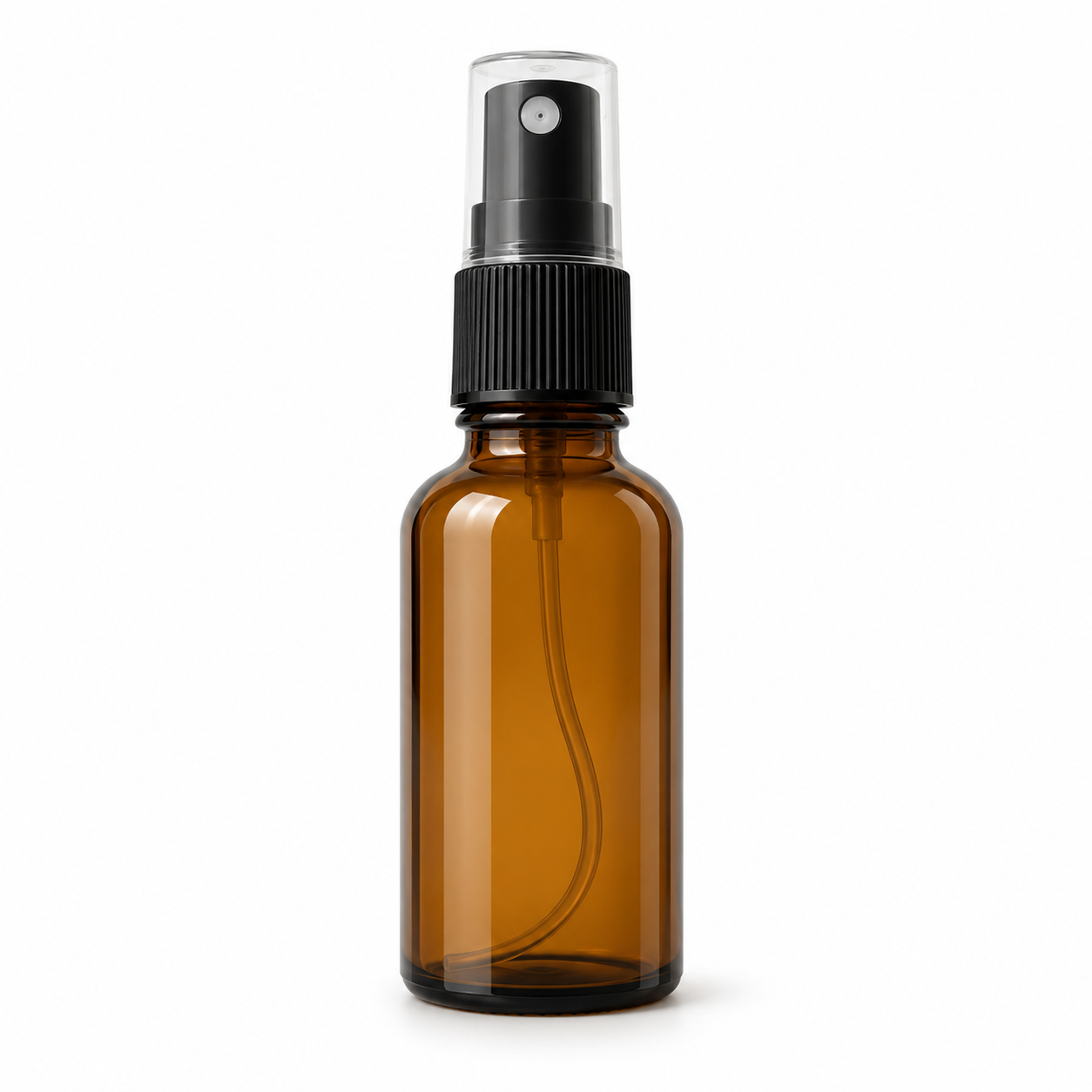 Sticluță ambră reutilizabilă cu spray și capac 50ml