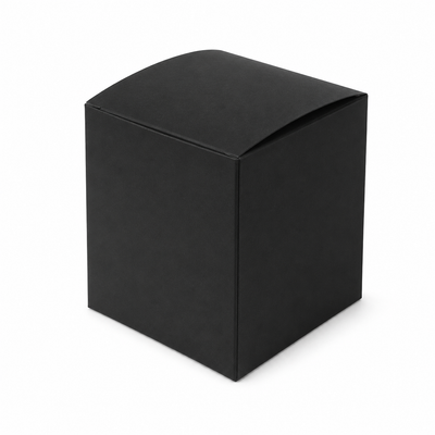 Cutie mică pătrată simplă - negru (set 10 buc)