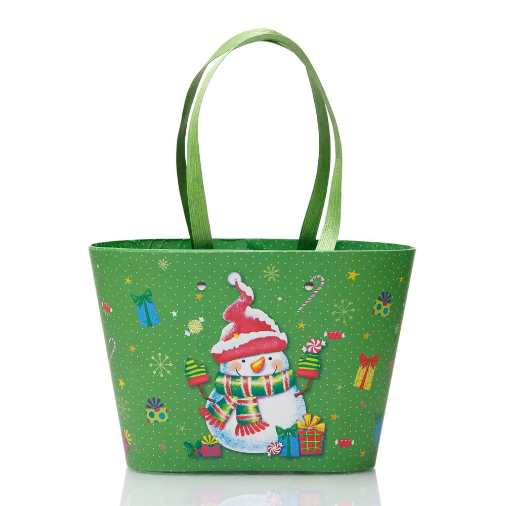 Cutie Crăciun cu mâner - model cadourile omului de zăpadă 1 - craftup.ro