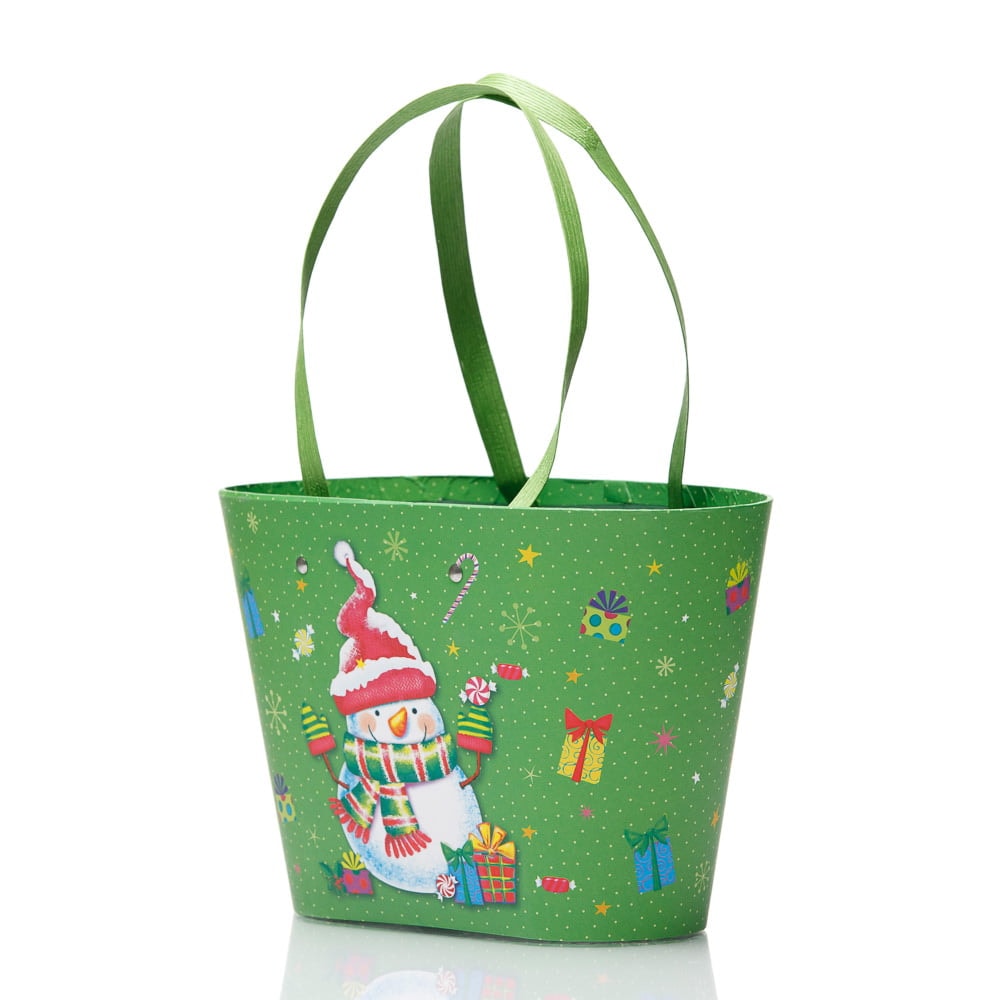 Cutie Crăciun cu mâner - model cadourile omului de zăpadă 2 - craftup.ro