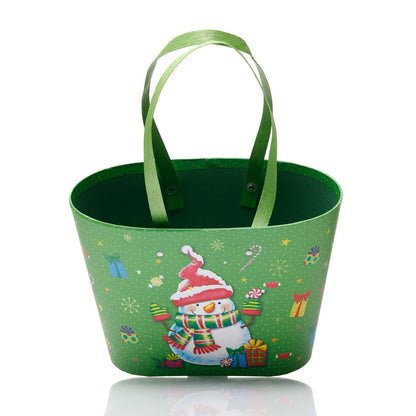 Cutie Crăciun cu mâner - model cadourile omului de zăpadă 3 - craftup.ro