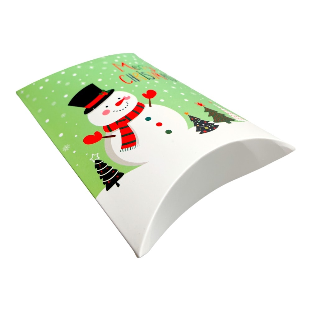 Cutie Crăciun în formă de pernă - model 9 verde (set 50 buc) 14x10x2.6cm 1 - craftup.ro