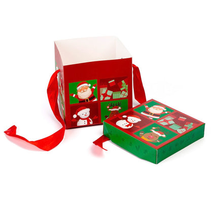 Cutie căni Crăciun cu capac și fundă roșu-verde 3 - craftup.ro