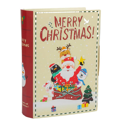 Cutie carte pliabilă de Crăciun - bej 3 - craftup.ro