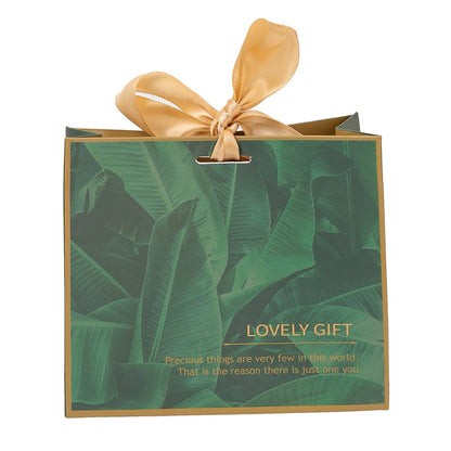 Cutie cu fundă satinată și mesaj Save the date - verde (set 50 buc) 1 - craftup.ro