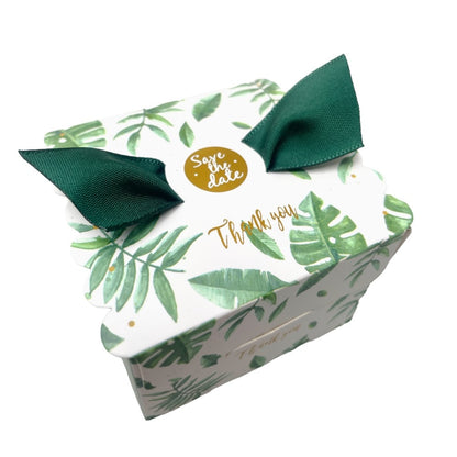 Cutie cu panglică mică - verde (set 50 buc) 6.5x6.5x4.5 1 - craftup.ro