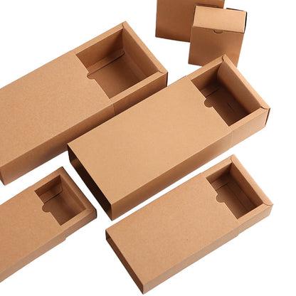 Cutie din hârtie cu sertar - kraft 1 - craftup.ro