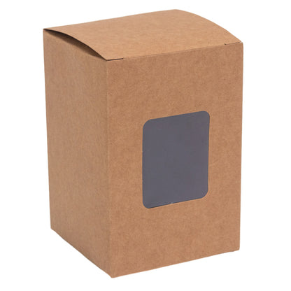 Cutie dreptunghiulară cu fereastră – kraft (set 50 buc) 6x6x16cm