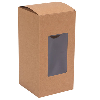 Cutie dreptunghiulară cu fereastră – kraft (set 50 buc) 8x8x12cm