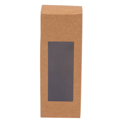 Cutie dreptunghiulară cu fereastră – kraft (set 50 buc) 9x9x18cm